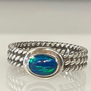 Hand made Dark Opal ring